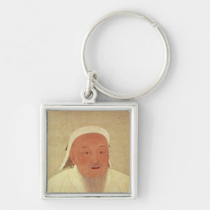 Portrait of Genghis Khan , Mongol Khan Keychain