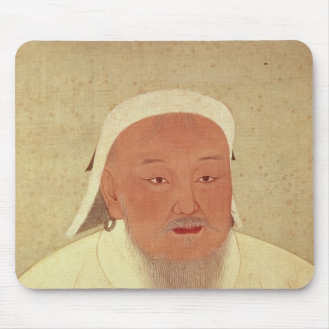 Portrait of Genghis Khan , Mongol Khan Mouse Pad (Front)
