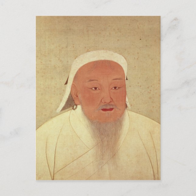 Portrait of Genghis Khan , Mongol Khan Postcard (Front)