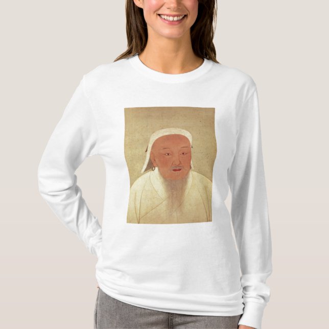 Portrait of Genghis Khan , Mongol Khan T-Shirt (Front)