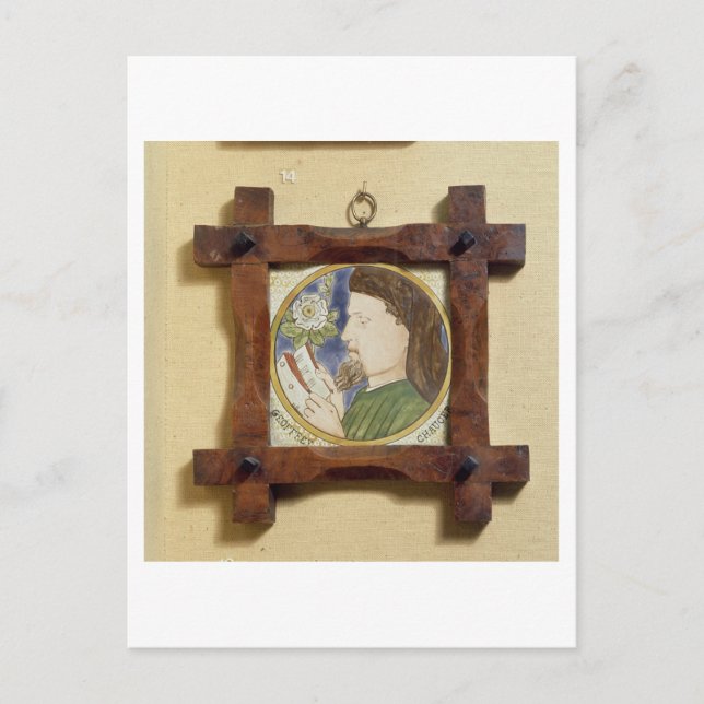Portrait of Geoffrey Chaucer (c.1340-1400) (cerami Postcard (Front)