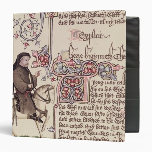 Portrait of Geoffrey Chaucer  facsimile from Binder