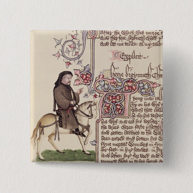Portrait of Geoffrey Chaucer  facsimile from Button (Front)