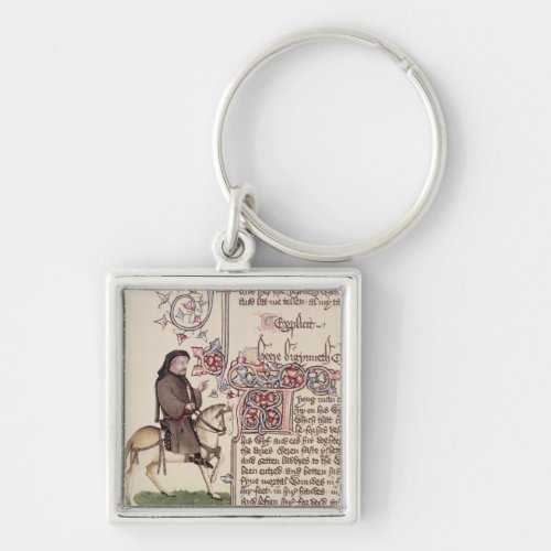 Portrait of Geoffrey Chaucer  facsimile from Keychain