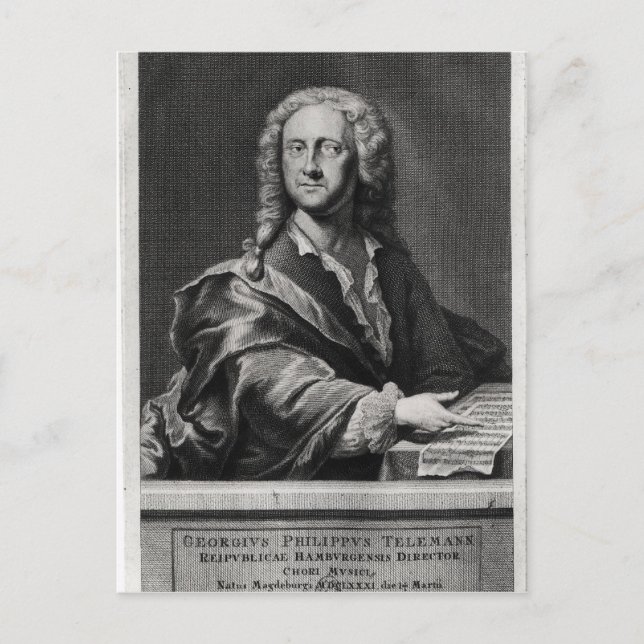 Portrait of Georg Philipp Telemann Postcard (Front)