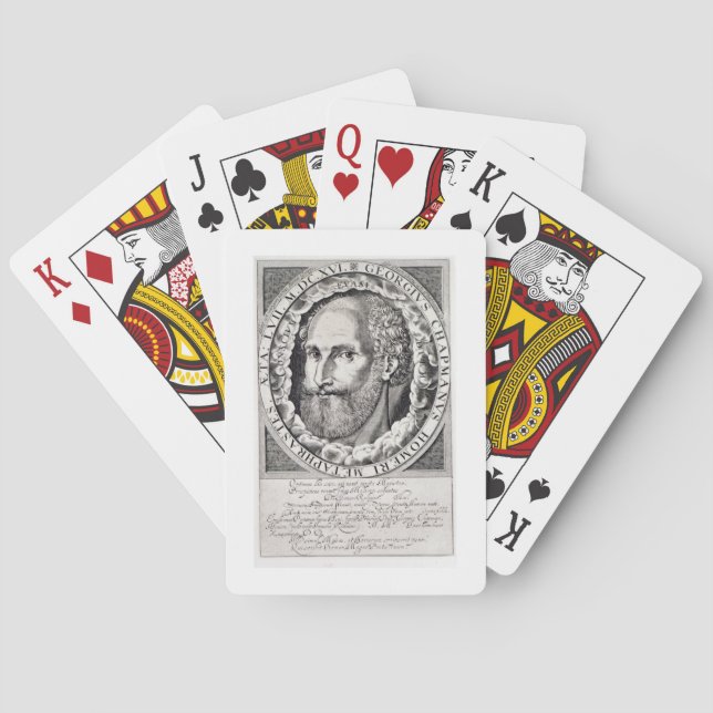 Portrait of George Chapman (c.1559-1634) c.1609-10 Poker Cards (Back)