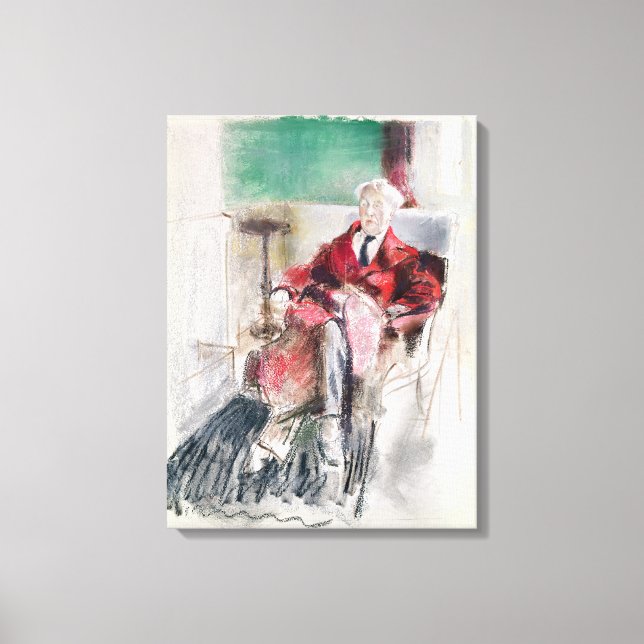 Portrait of George Moore  c.1920 Canvas Print (Front)