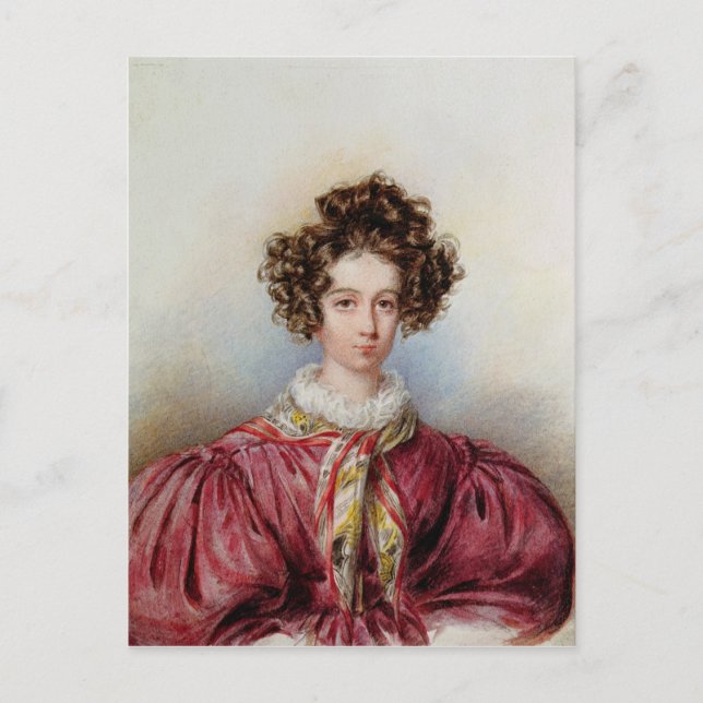 Portrait of George Sand  1830 Postcard (Front)