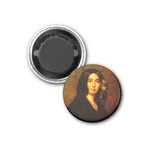 Portrait of George Sand by Auguste Charpentier Magnet