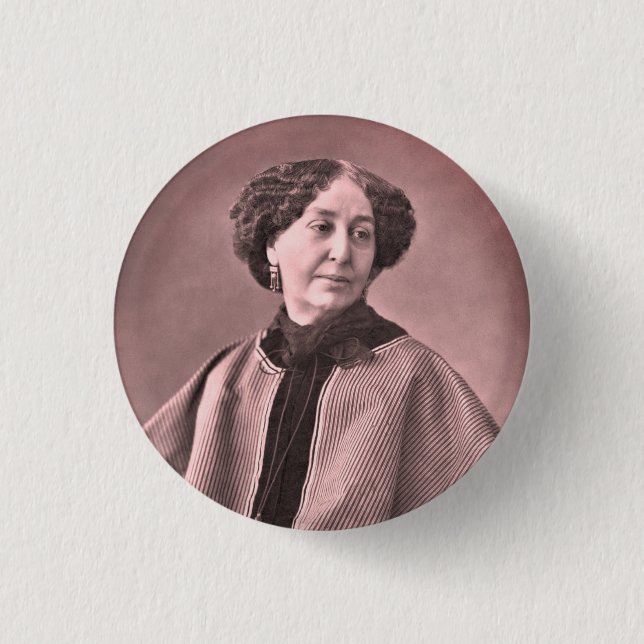 Portrait of George Sand by Nadar Button (Front)