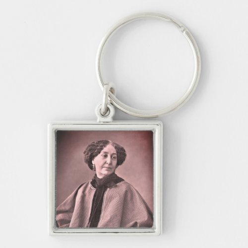 Portrait of George Sand by Nadar Keychain