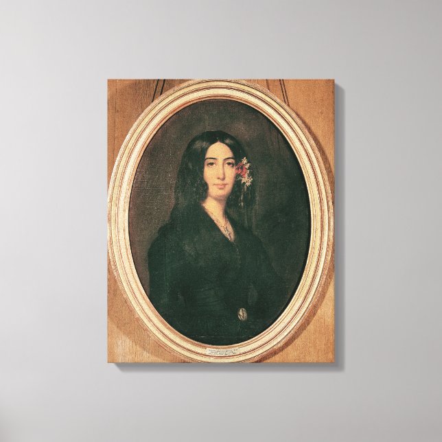 Portrait of George Sand Canvas Print (Front)