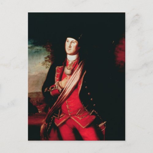 Portrait of George Washington  1772 Postcard