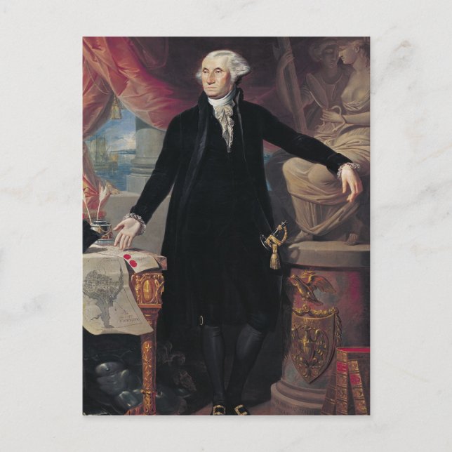 Portrait of George Washington, 1796 Postcard (Front)