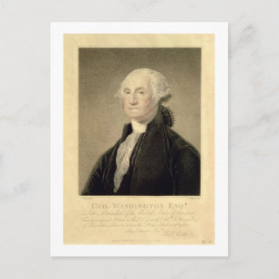Portrait of George Washington, engraved by William Postcard