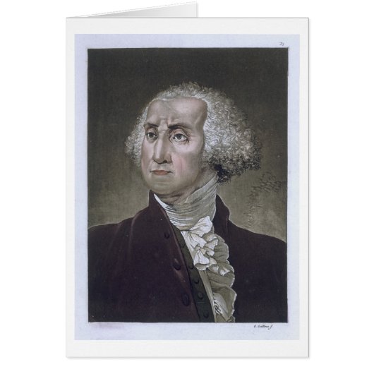 Portrait of George Washington, from 'Le Costume An Cards (Front)
