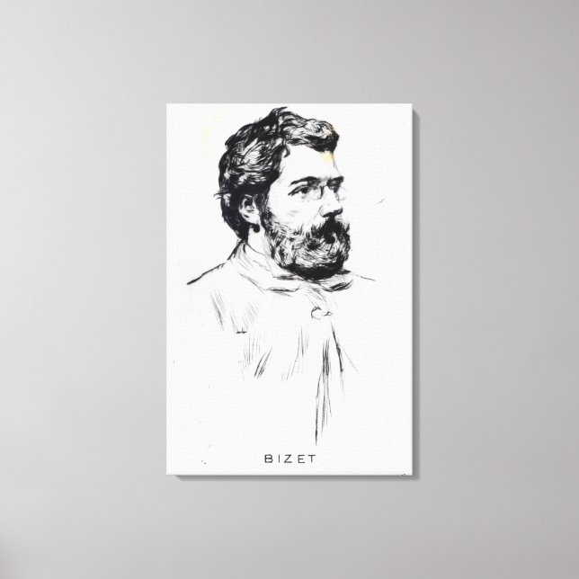 Portrait of Georges Bizet Canvas Print (Front)