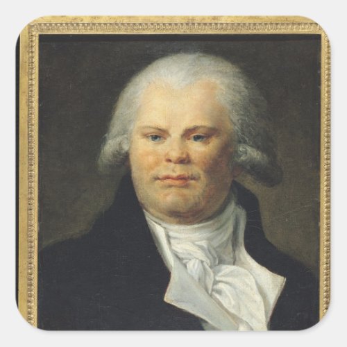 Portrait of Georges Danton Square Sticker