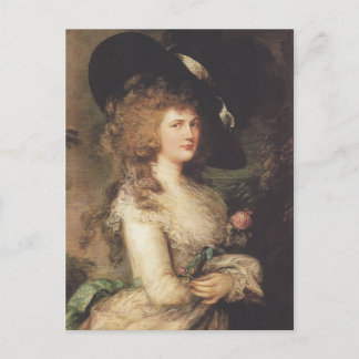 Portrait of Georgiana by Thomas Gainsborough Postcard