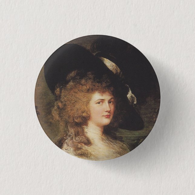 Portrait of Georgiana, Duchess of Devonshire Pinback Button (Front)