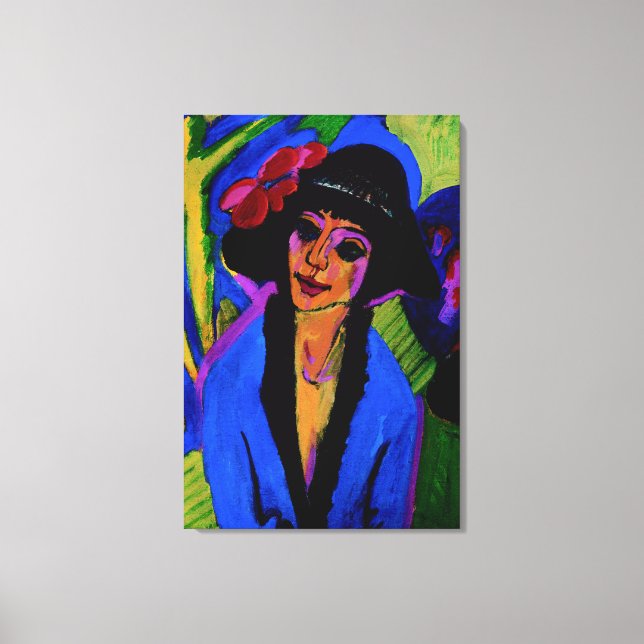 "Portrait of Gerda" Masterpiece c1914 Canvas Print (Front)