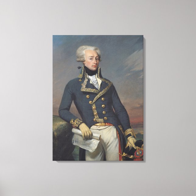 Portrait of Gilbert Motier as a Lieutenant Canvas Print (Front)