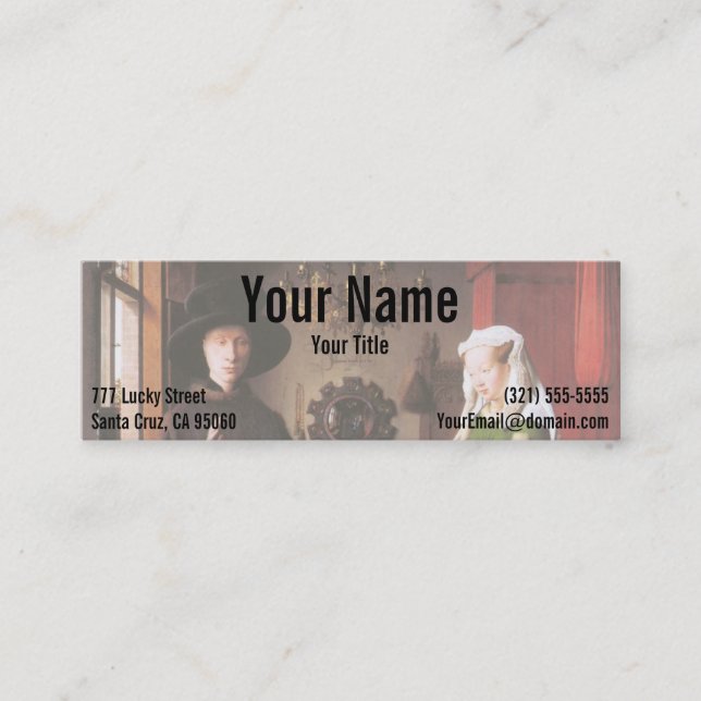 Portrait of Giovanni Arnolfini and his Wife Mini Business Card (Front)