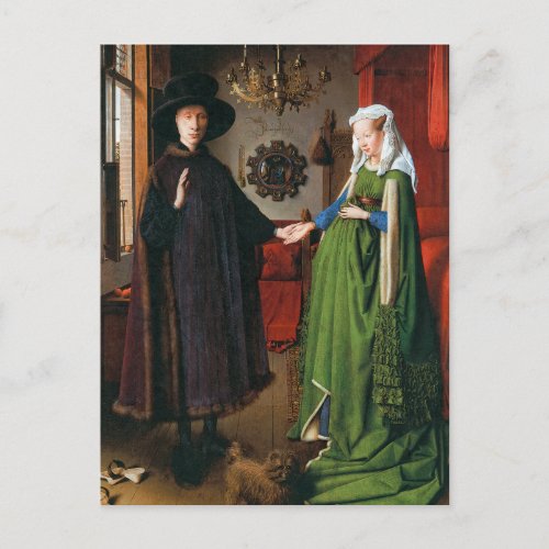 Portrait of Giovanni Arnolfini and His Wife Postcard