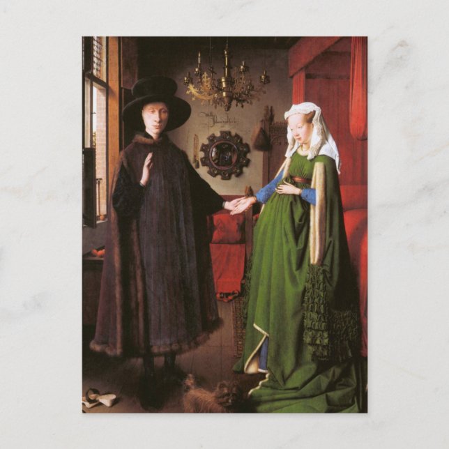 Portrait of Giovanni Arnolfini and his Wife Postcard (Front)