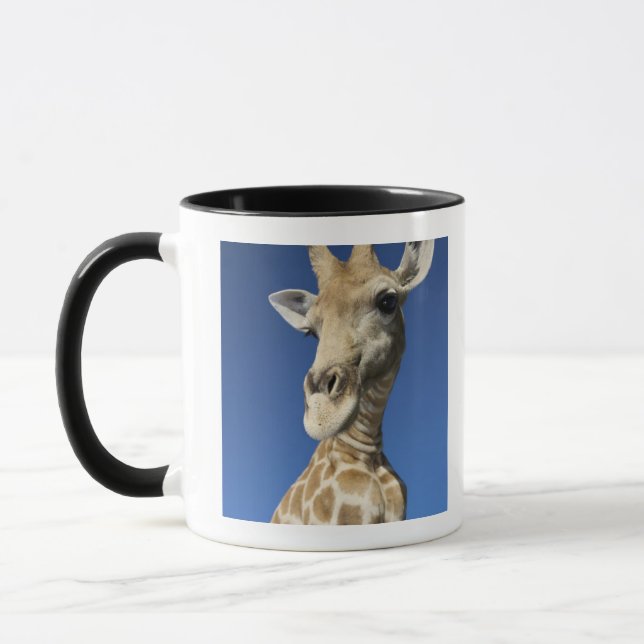 Portrait of Giraffe (Giraffa Camelopardalis) 2 Mug (Left)