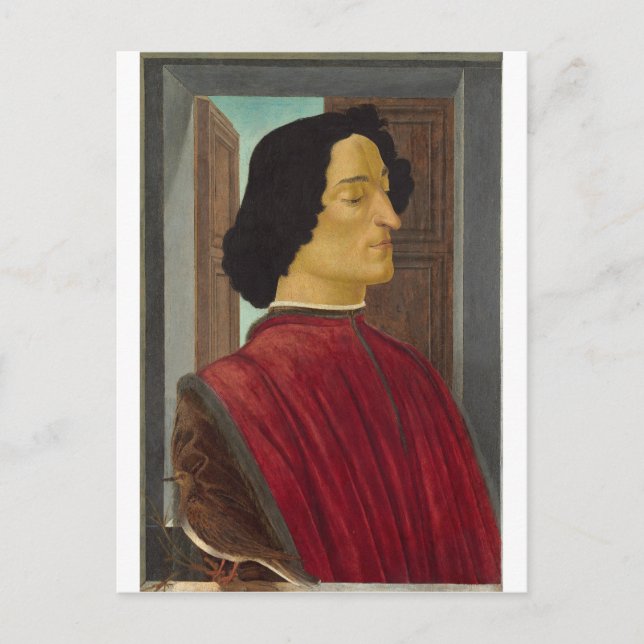 Portrait of Giuliano de Medici by Botticelli Postcard (Front)