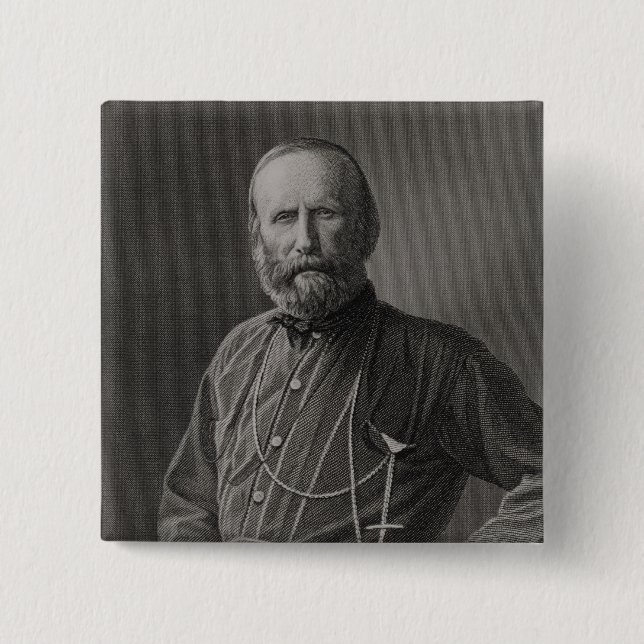 Portrait of Giuseppe Garibaldi Button (Front)