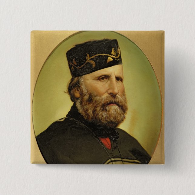 Portrait of Giuseppe Garibaldi Pinback Button (Front)