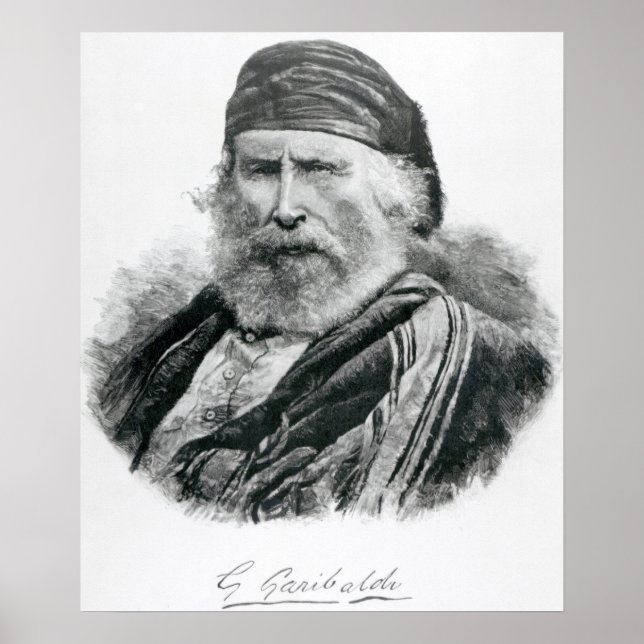 Portrait of Giuseppe Garibaldi Poster (Front)