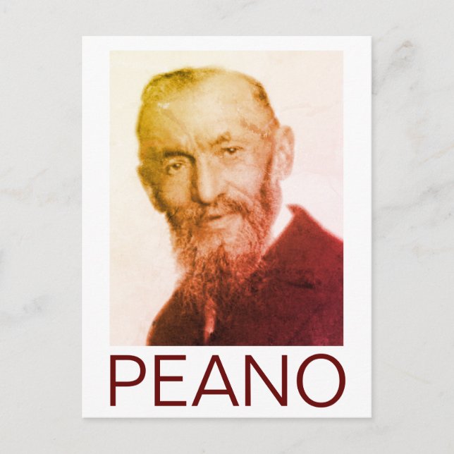 Portrait of Giuseppe Peano Postcard (Front)