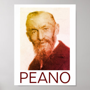 Portrait of Giuseppe Peano Poster