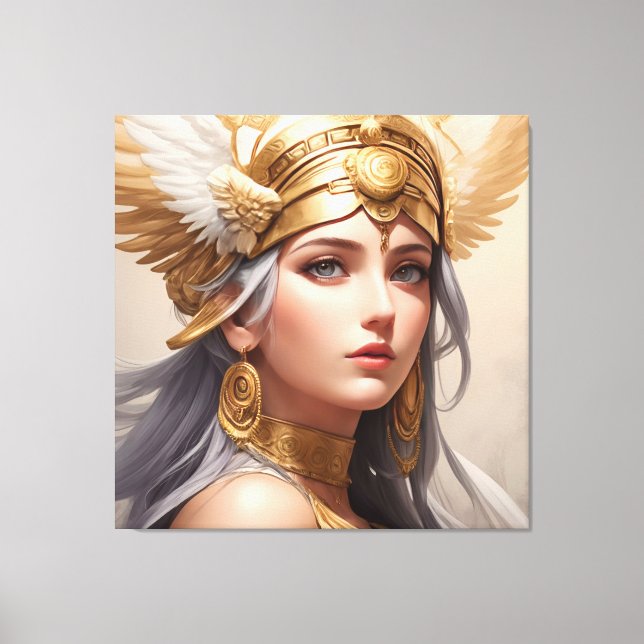 Portrait of Goddess Athena  Canvas Print (Front)