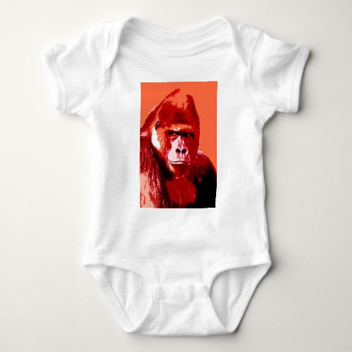 Portrait of Gorilla Baby Bodysuit