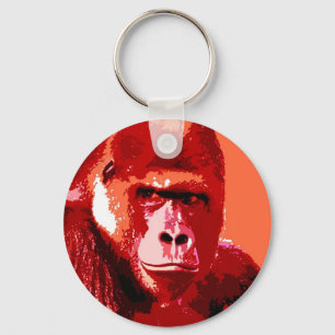 Portrait of Gorilla Keychain