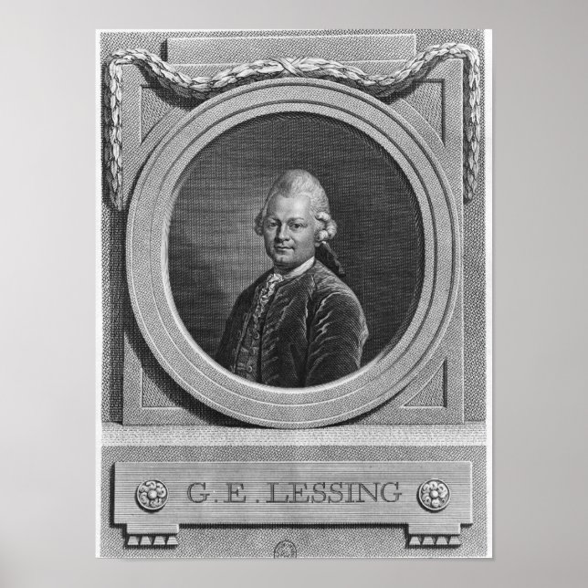 Portrait of Gotthold Ephraim Lessing Poster (Front)