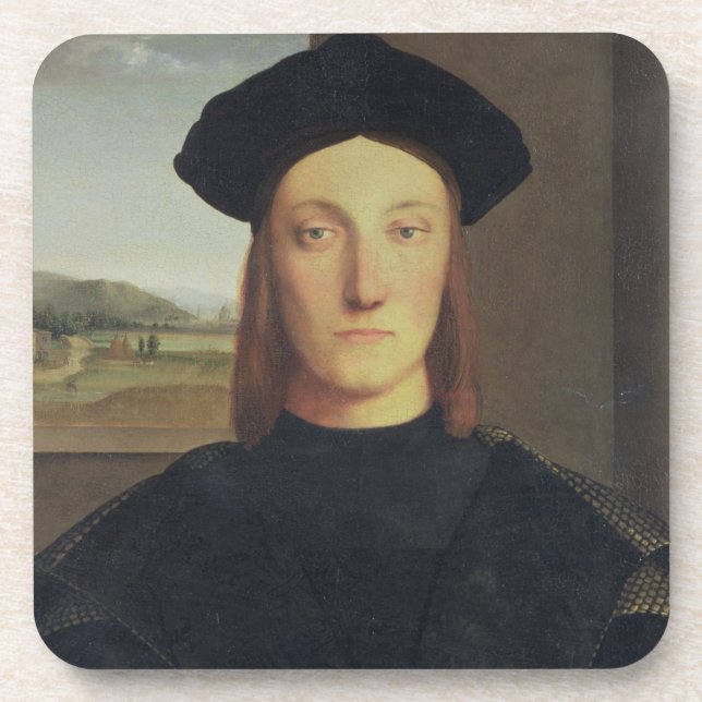 Portrait of Guidobaldo da Montefeltro, Duke of Urb Coaster (Front)