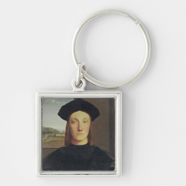 Portrait of Guidobaldo da Montefeltro, Duke of Urb Keychain (Front)