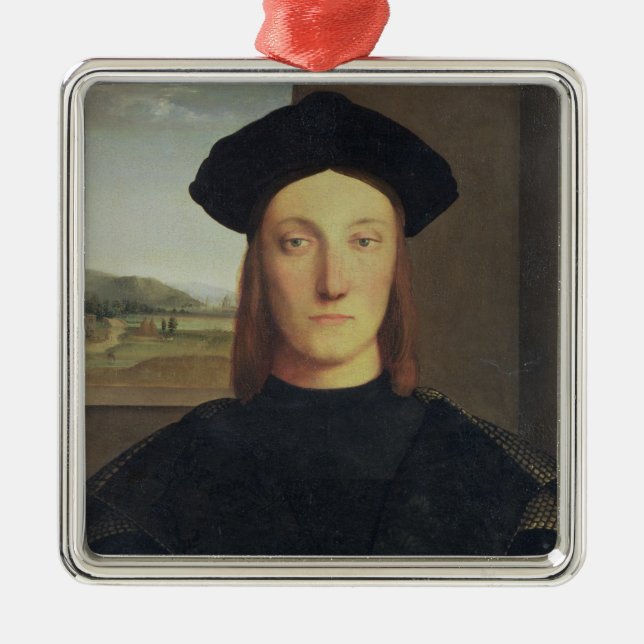 Portrait of Guidobaldo da Montefeltro, Duke of Urb Metal Ornament (Front)