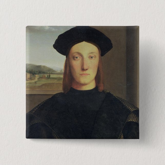 Portrait of Guidobaldo da Montefeltro, Duke of Urb Pinback Button (Front)