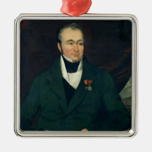 Portrait of Guillaume Dupuytren Metal Ornament
