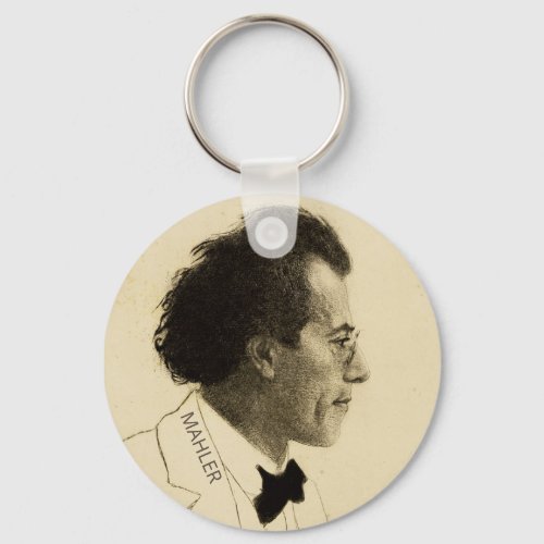 Portrait of Gustav Mahler 1902 Keychain