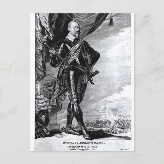 Portrait of Gustavus Adolphus the Great Postcard (Front)