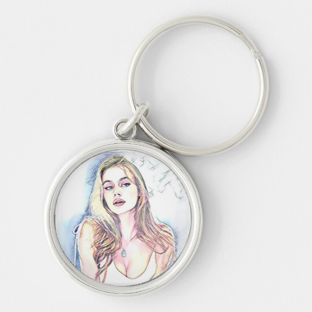 Portrait of Hailey  Keychain (Front)