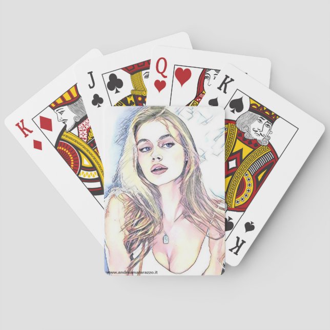 Portrait of Hailey    Poker Cards (Back)