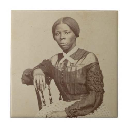 Portrait of Harriet Tubman  1868_69 Ceramic Tile